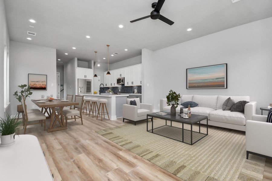 Furnished interior view inside a new home in , Houston (Image 9).
