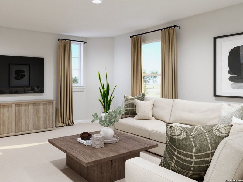 Furnished interior view inside a new home in Melissa Ranch, San Antonio (Image 17).