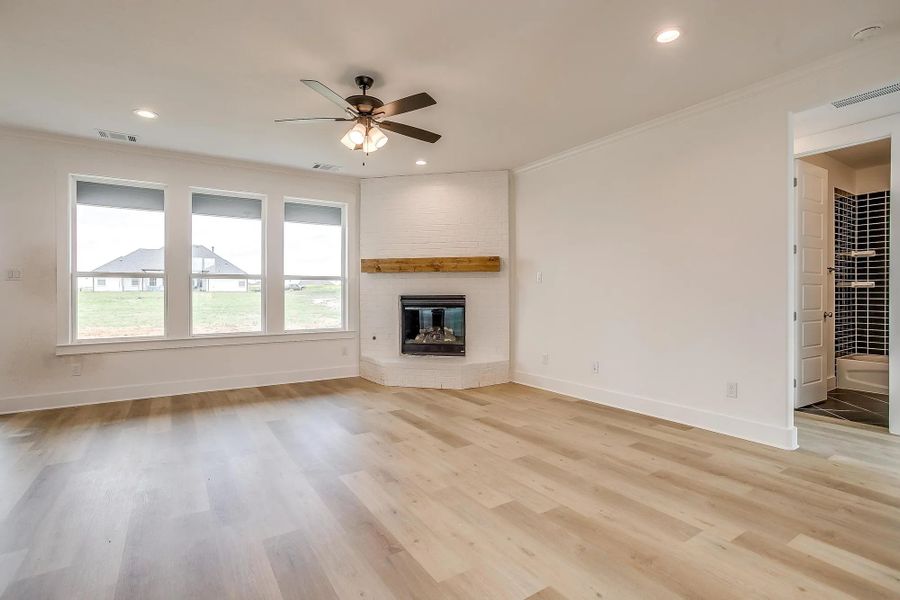 Representative unfurnished interior of a home built from the The Brazos by Elmwood Custom Homes in Matthews Farm, Venus (Image 31). Representative unfurnished interior of a home built from the The Brazos by Elmwood Custom Homes in Matthews Farm, Venus (Image 31).