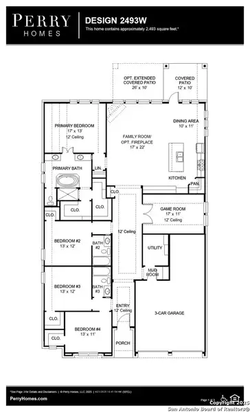 2D floor plan layout of this home in Johnson Ranch 55', Bulverde, TX (Image 3). 2D floor plan layout of this home in Johnson Ranch 55', Bulverde, TX (Image 3).