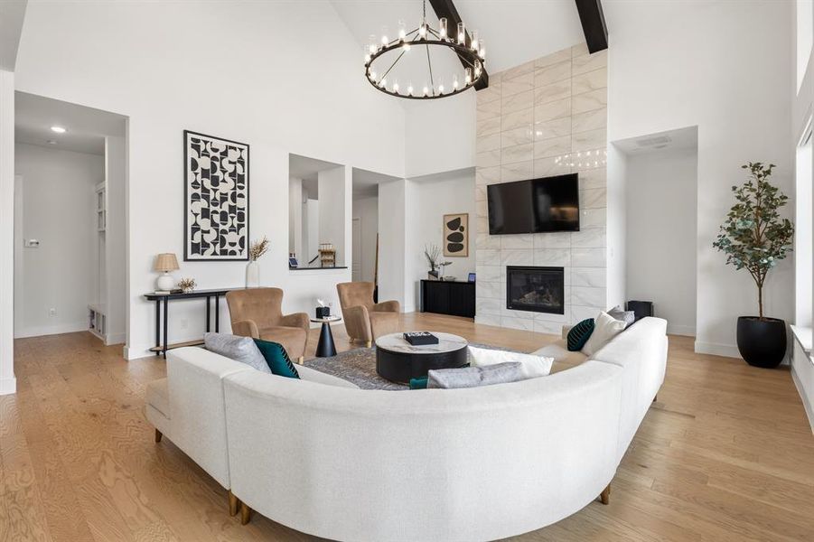 Furnished interior view inside a new home in The Reserve at Watters, Allen (Image 10).