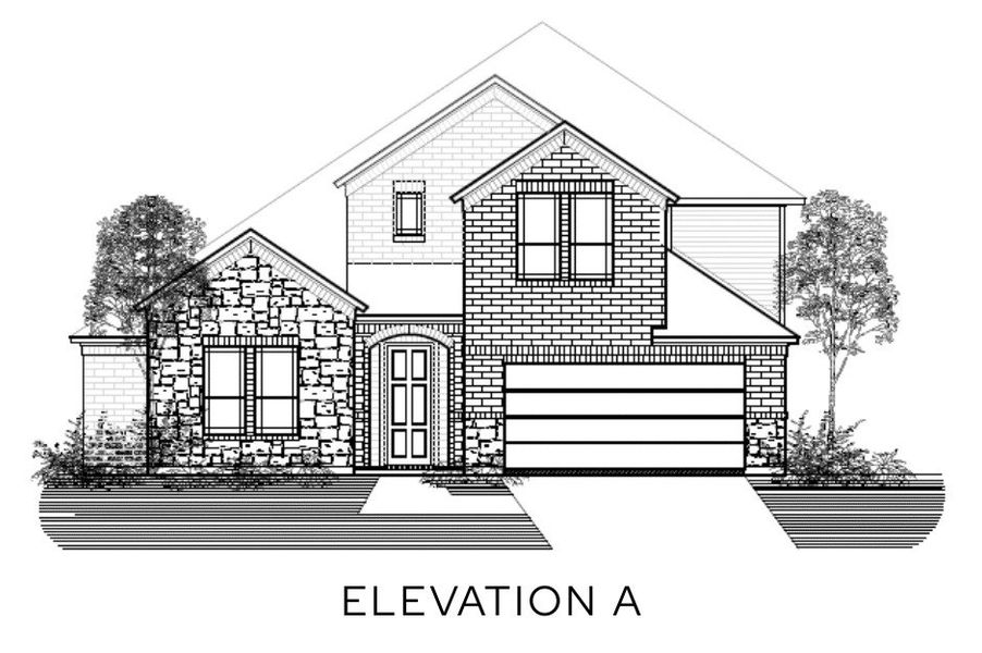 Representative rendering of the exterior for the The Melrose by Lillian Custom Homes (Image 2).