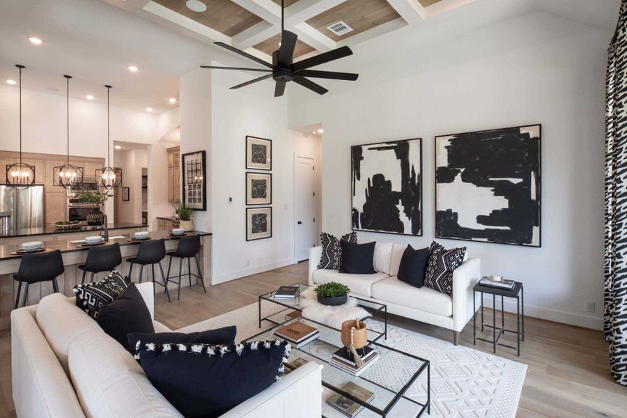 Representative furnished interior of a home built from the 216G by Highland Homes in Quail Hollow, Rockwall (Image 9).