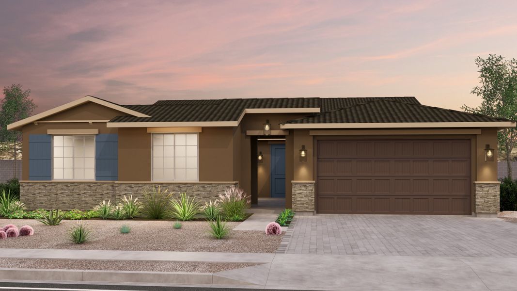 Representative exterior photo of a completed home built from the Solstice by Brookfield Residential in Alamar, Avondale, AZ (Image 19).