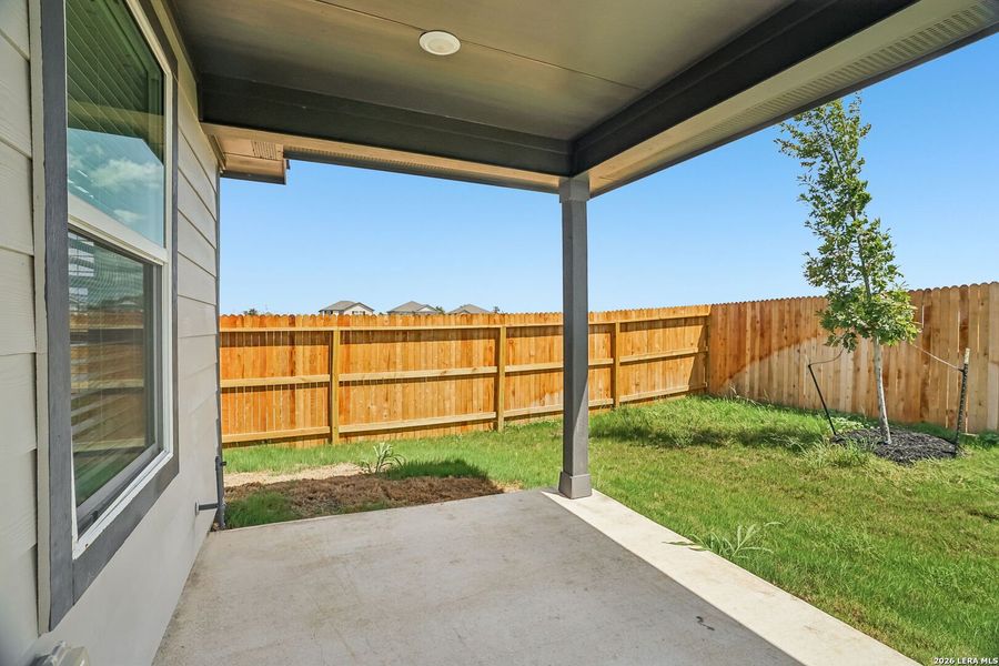 Exterior details and patio area of a home in Carmel Ranch, Schertz (Image 3).
