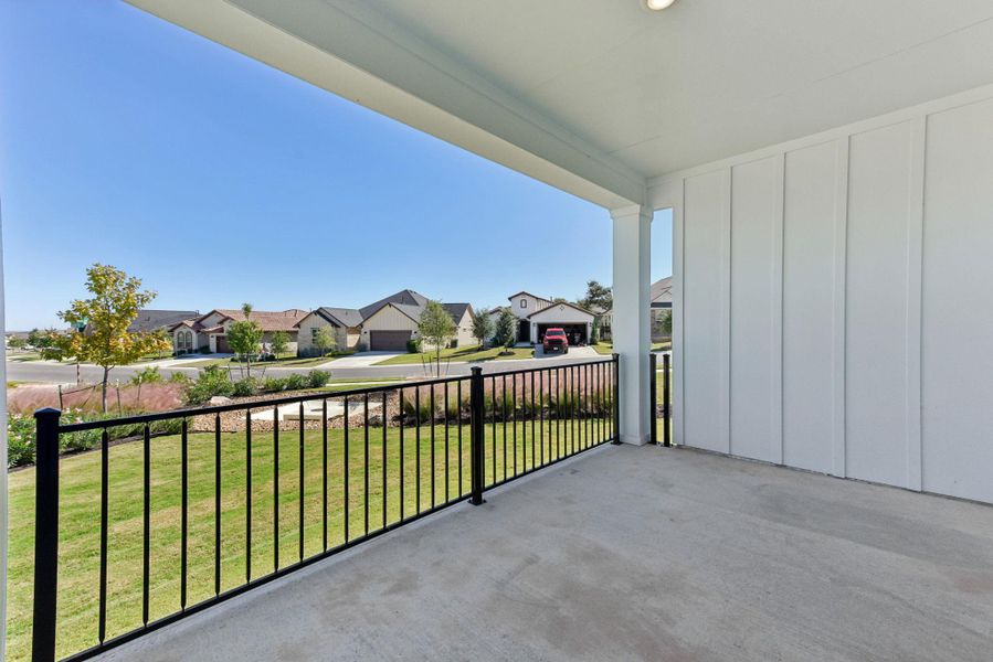Porch featuring a residential view