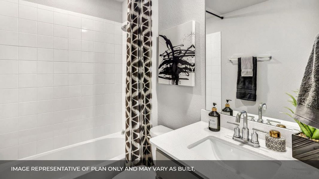 Furnished interior view inside a new home in Prairie Lakes, Buda (Image 6).
