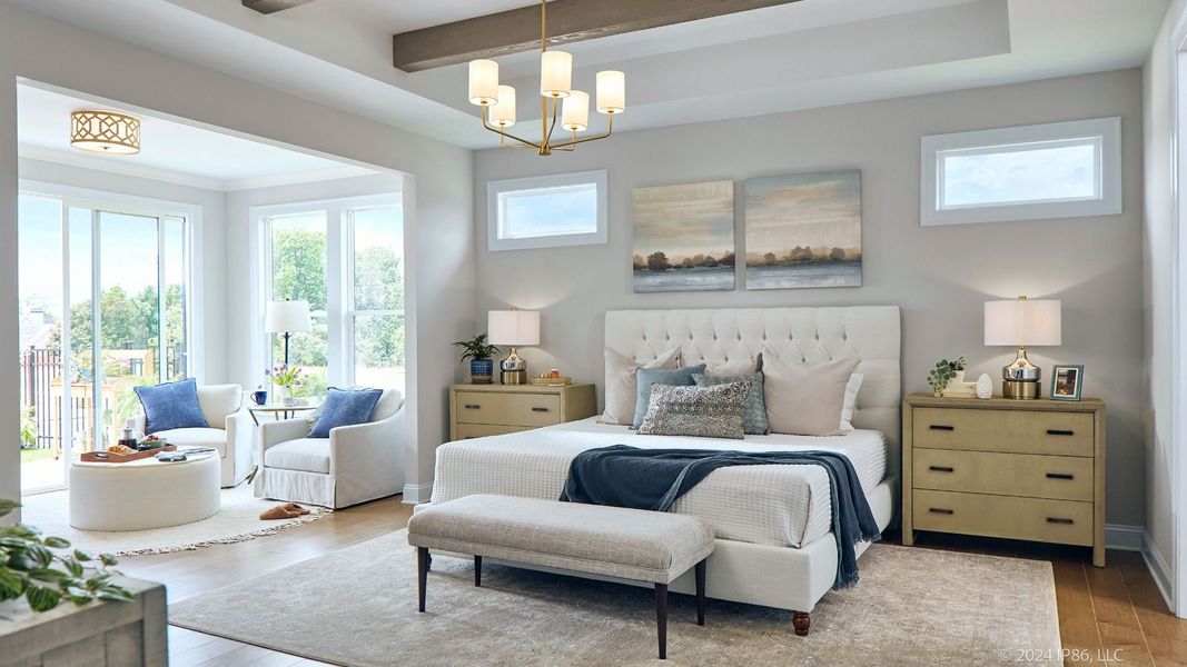 Representative furnished interior of a home built from the Promenade by Epcon Communities in The Courtyards at Quail Park, Mint Hill (Image 14).