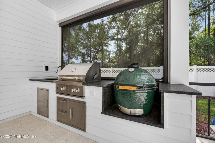 Exterior details and patio area of a home in SilverLeaf, St. Augustine (Image 30).