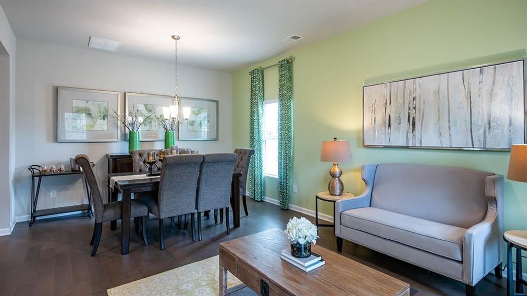 Furnished interior view inside a new home in Bridle Creek, Locust Grove (Image 9). Furnished interior view inside a new home in Bridle Creek, Locust Grove (Image 9).