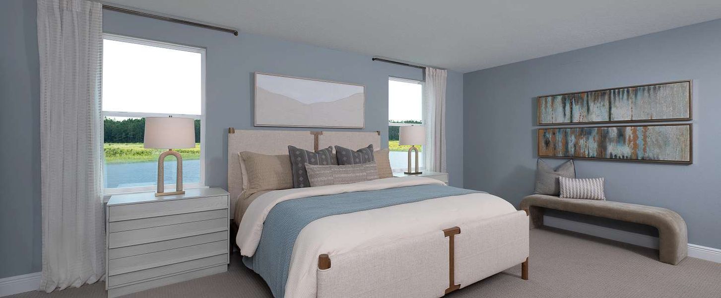 Representative furnished interior of a home built from the Duval II by Ashton Woods in Northlake at Ovation, Winter Garden (Image 13).