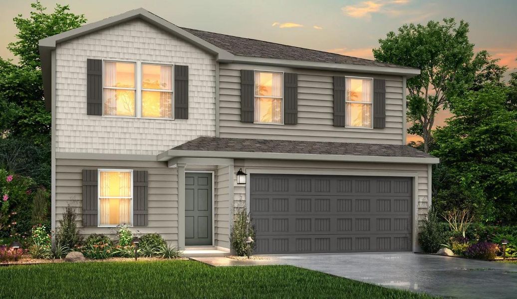 Front exterior of a new home in Stoney Ridge, Hudson, TX, highlighting curb appeal (Image 1). Front exterior of a new home in Stoney Ridge, Hudson, TX, highlighting curb appeal (Image 1).