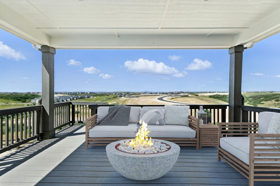 Representative furnished interior of a home built from the Palisade by Taylor Morrison in Macanta City Collection, Castle Rock (Image 16).