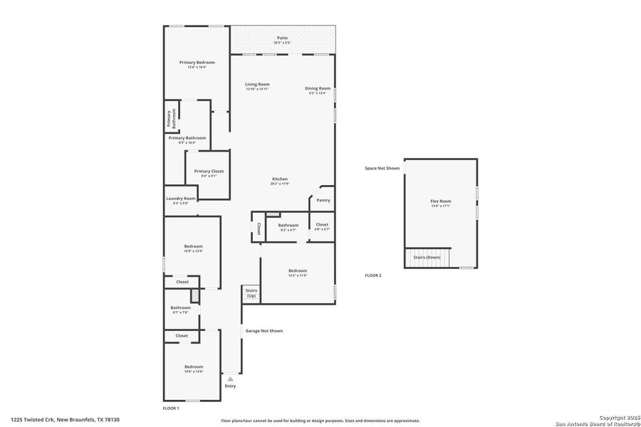 2D floor plan layout of this home in Parkside: Coastline Collection, New Braunfels, TX (Image 3).
