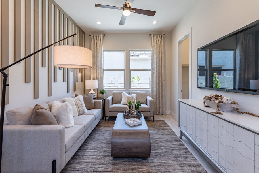 Representative furnished interior of a home built from the Hacienda Series - Cinnabar by Brightland Homes in Canyon Views - Hacienda, Litchfield Park (Image 16).