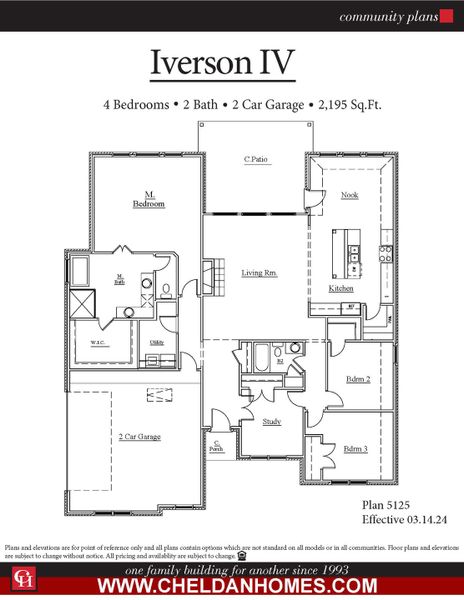 2D floor plan layout of this home in Terra Vista Estates, Springtown, TX (Image 4).