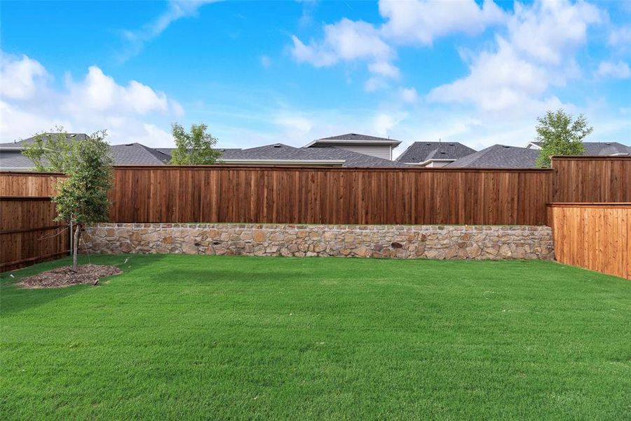 Front exterior of a new home in Bayside, Rowlett, TX, highlighting curb appeal (Image 19).