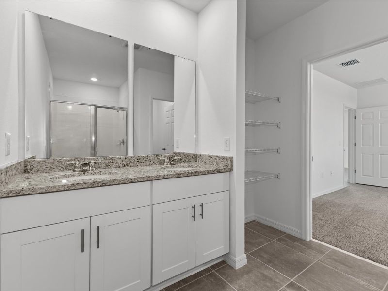 Primary Bath in the Daphne floorplan at 3555 Broadwing Boulevard