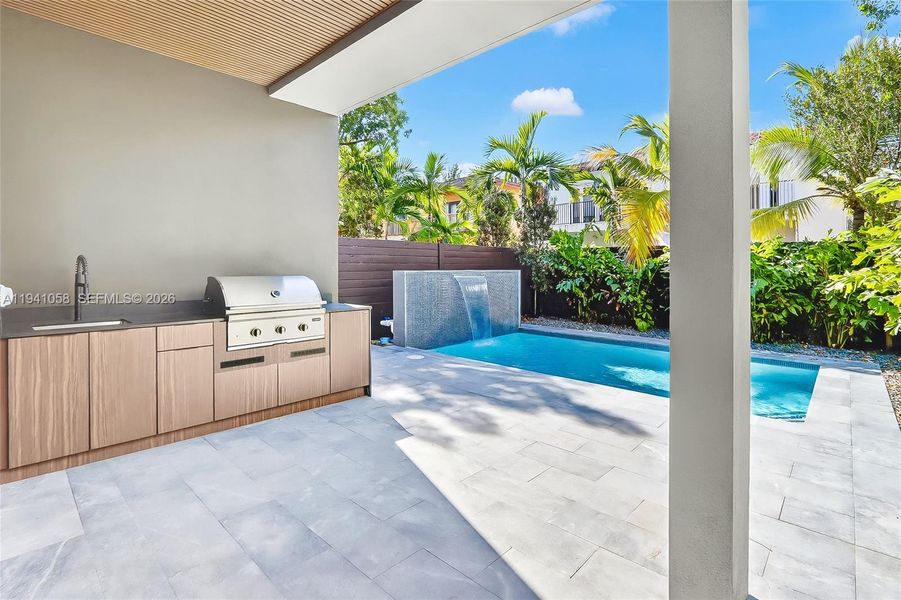Exterior details and patio area of a home in , Miami (Image 3).