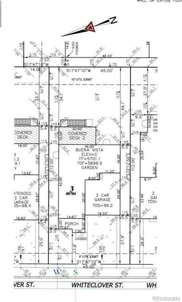 8784 Whiteclover Street preliminary plot plan