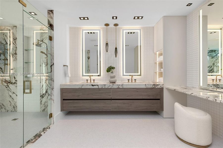 Furnished interior view inside a new home in , Fort Lauderdale (Image 12). Furnished interior view inside a new home in , Fort Lauderdale (Image 12).