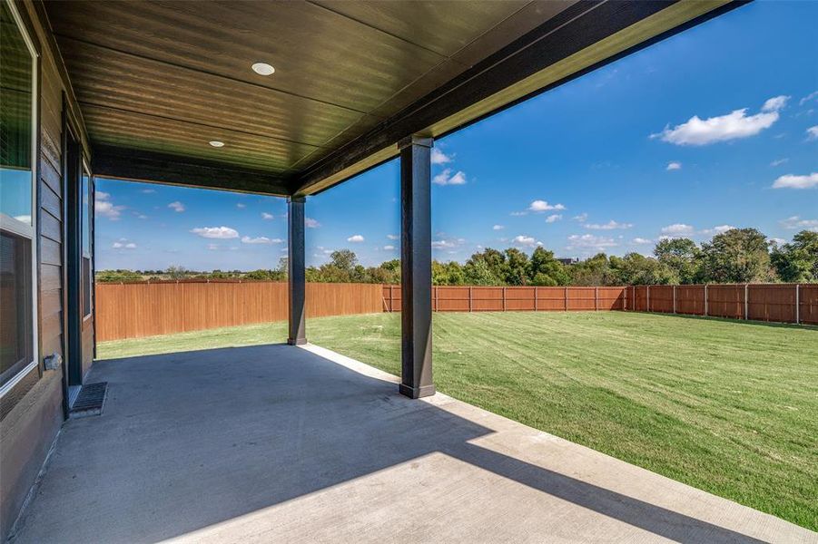 Exterior details and patio area of a home in Heartland, Crandall (Image 21).