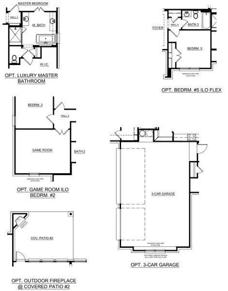 2D floor plan layout for the Concept 2623 by Risewell Homes in Mockingbird Hills - Premiere Series, Joshua, TX (Image 4). 2D floor plan layout for the Concept 2623 by Risewell Homes in Mockingbird Hills - Premiere Series, Joshua, TX (Image 4).