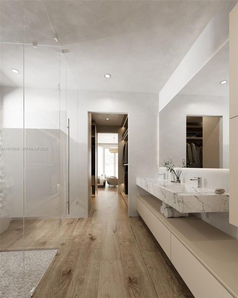 Furnished interior view inside a new home in , Coral Gables (Image 10).