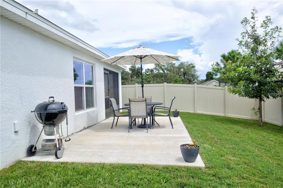 Exterior details and patio area of a home in , Zephyrhills (Image 23).