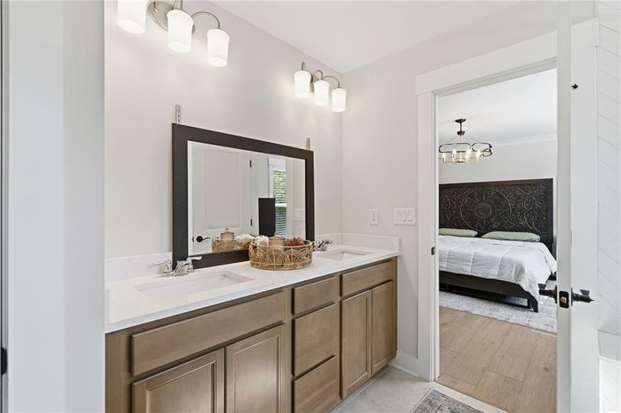 Furnished interior view inside a new home in , Flowery Branch (Image 28).