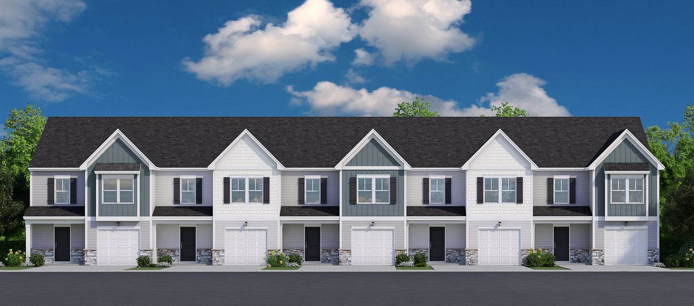 Front exterior of a new home in The Abbey at Trolley Run Station, Aiken, SC, highlighting curb appeal (Image 4).