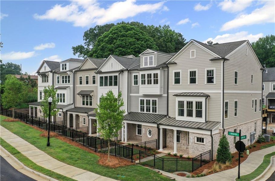 Front exterior of a new home in Devin's Shire - A Kennesaw Tradition, Kennesaw, GA, highlighting curb appeal (Image 25).