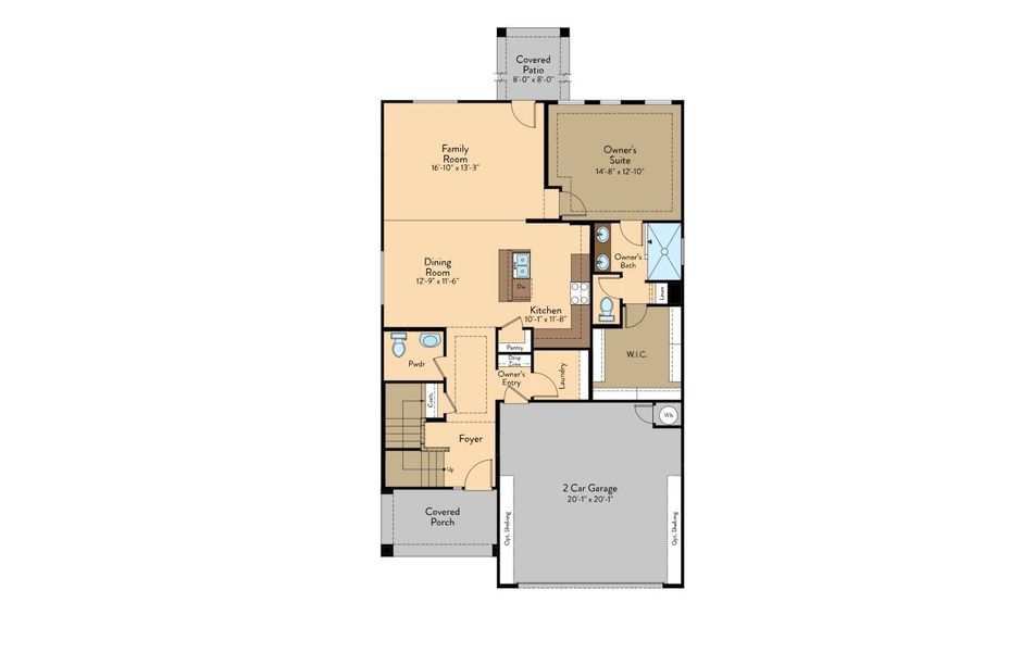 2D floor plan layout for the Sinatra by View Homes in Paseos Del Este, Horizon City, TX (Image 4). 2D floor plan layout for the Sinatra by View Homes in Paseos Del Este, Horizon City, TX (Image 4).
