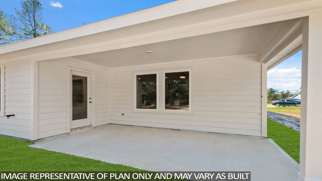 Exterior details and patio area of a home in River Ranch Meadows, Dayton (Image 3).