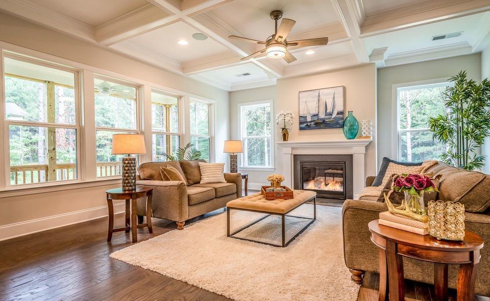 Representative furnished interior of a home built from the Muirfield by Greybrook Homes in Edmunds Farm, Clover (Image 22).