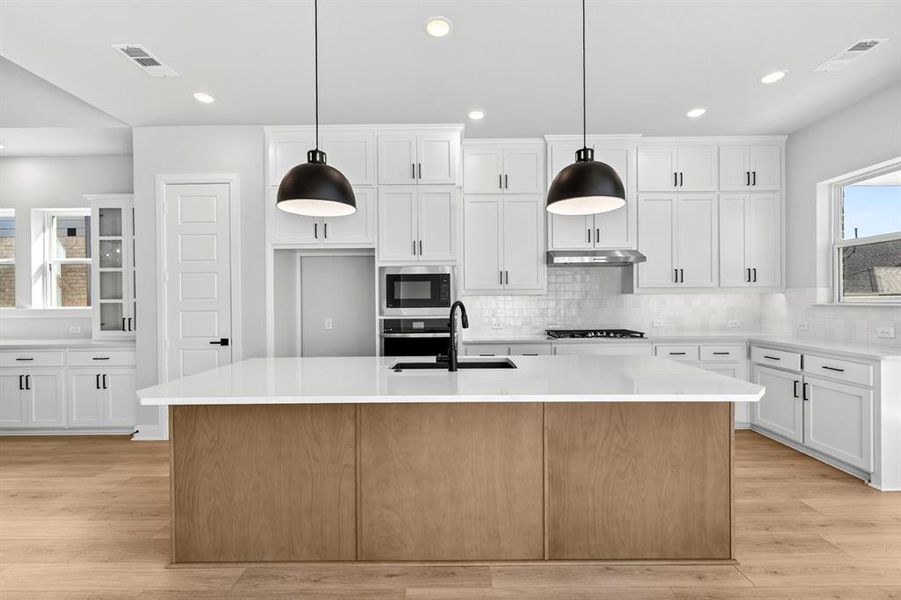 Furnished interior view inside a new home in Pecan Square - Gardens, Northlake (Image 17). Furnished interior view inside a new home in Pecan Square - Gardens, Northlake (Image 17).