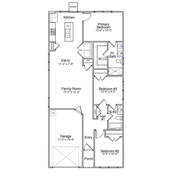 2D floor plan layout of this home in Laurinton Farms, Hopkins, SC (Image 2). 2D floor plan layout of this home in Laurinton Farms, Hopkins, SC (Image 2).