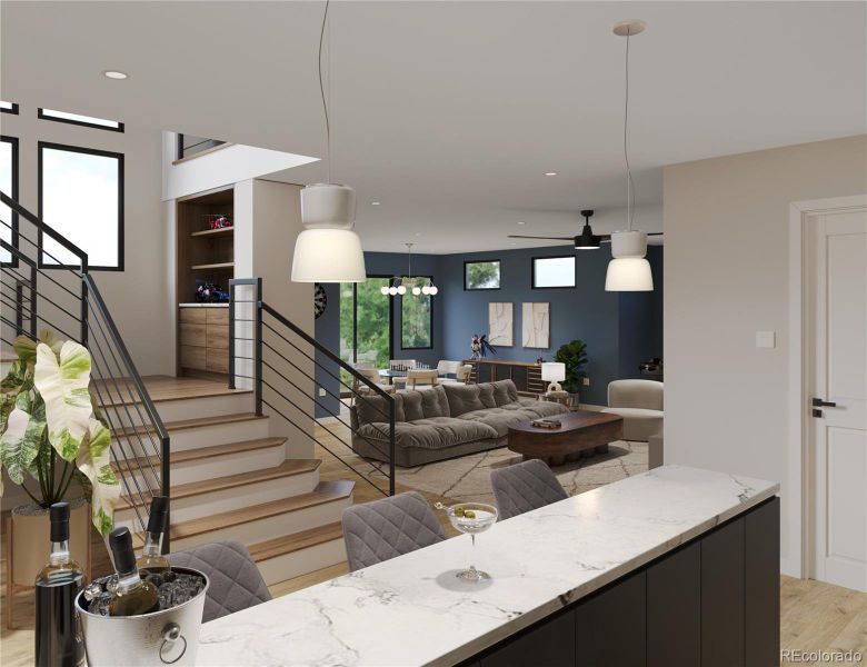 Furnished interior view inside a new home in , Parker (Image 2).