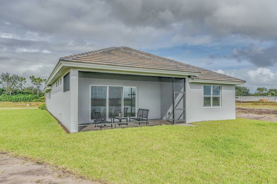 2D floor plan layout for the Palomar Duet by GHO Homes in Lake Park at Tradition, Port St. Lucie, FL (Image 26).