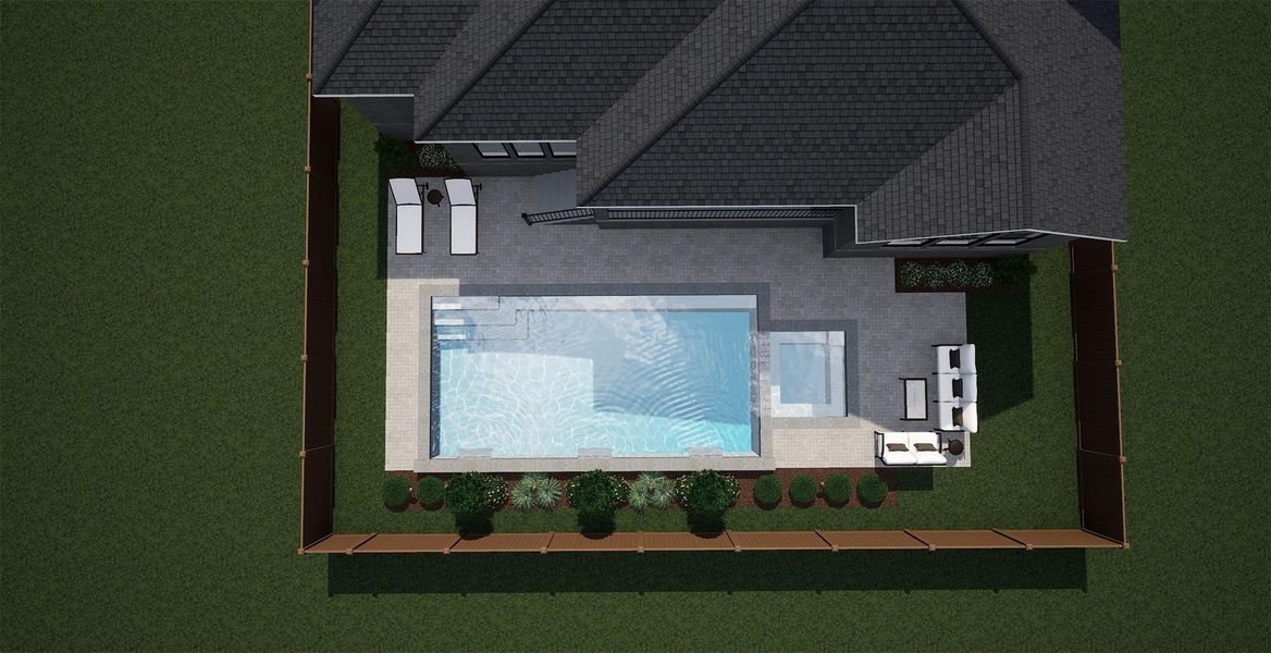 Pool rendering for illustrative purposes only. Pool is not included in the listing price.