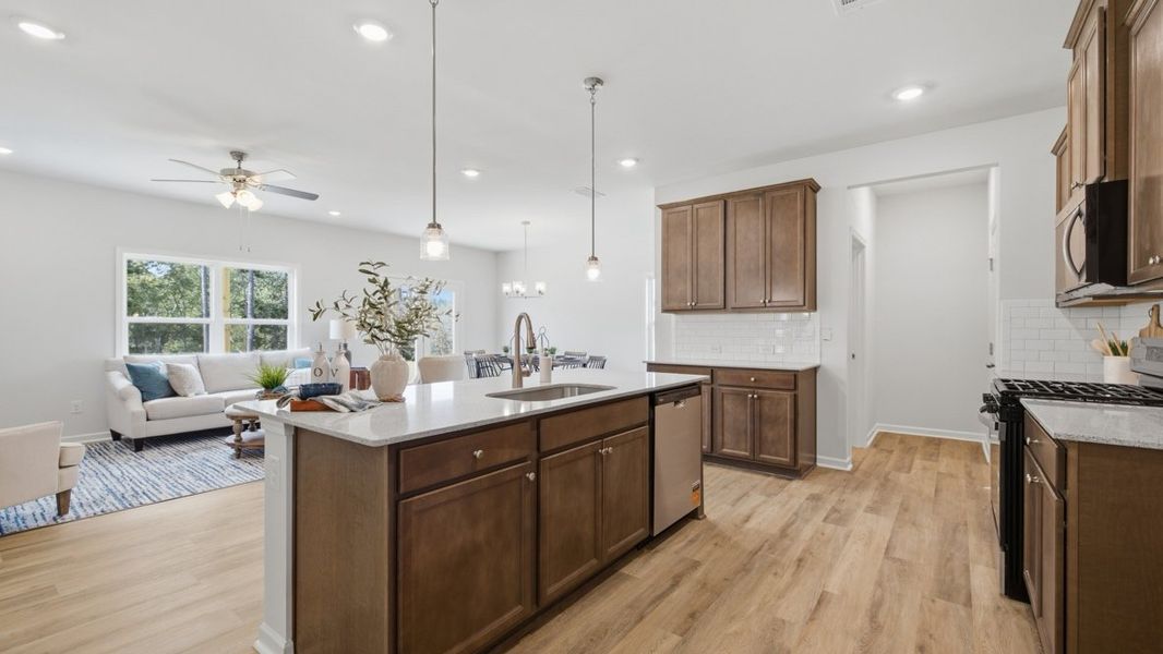 Representative furnished interior of a home built from the Belfort by D.R. Horton in Hamptons at Riverwood North, Dallas (Image 7).