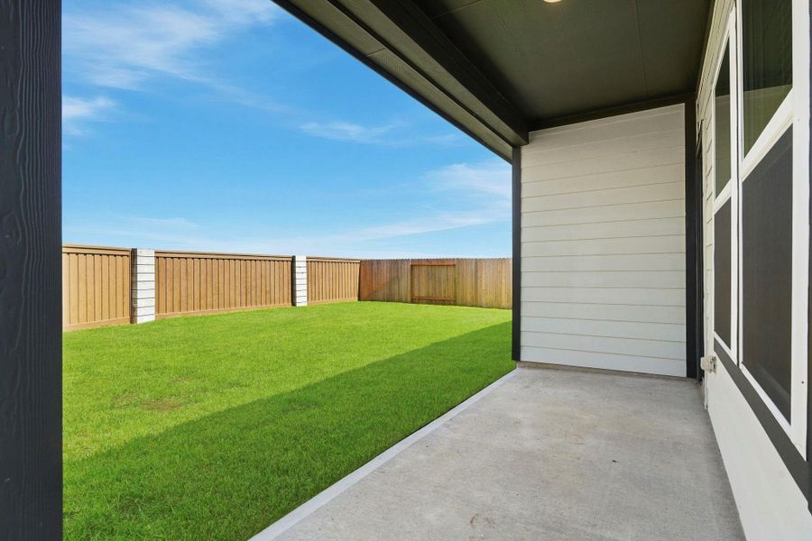Exterior details and patio area of a home in Mirabella, Brookshire (Image 3).