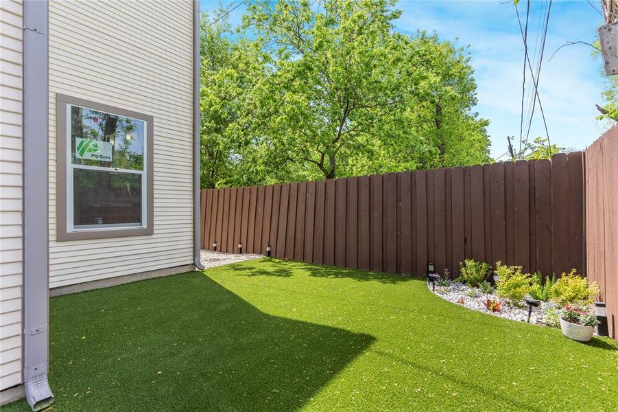 Exterior details and patio area of a home in , Dallas (Image 4). Exterior details and patio area of a home in , Dallas (Image 4).