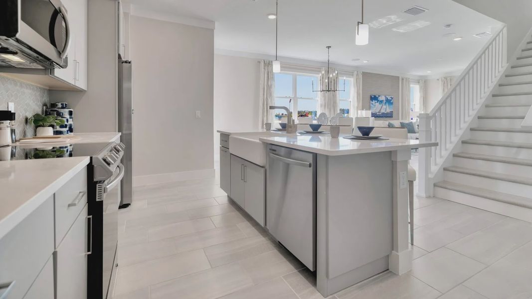 Furnished interior view inside a new home in Lagoon Residences at Epperson, Wesley Chapel (Image 7).