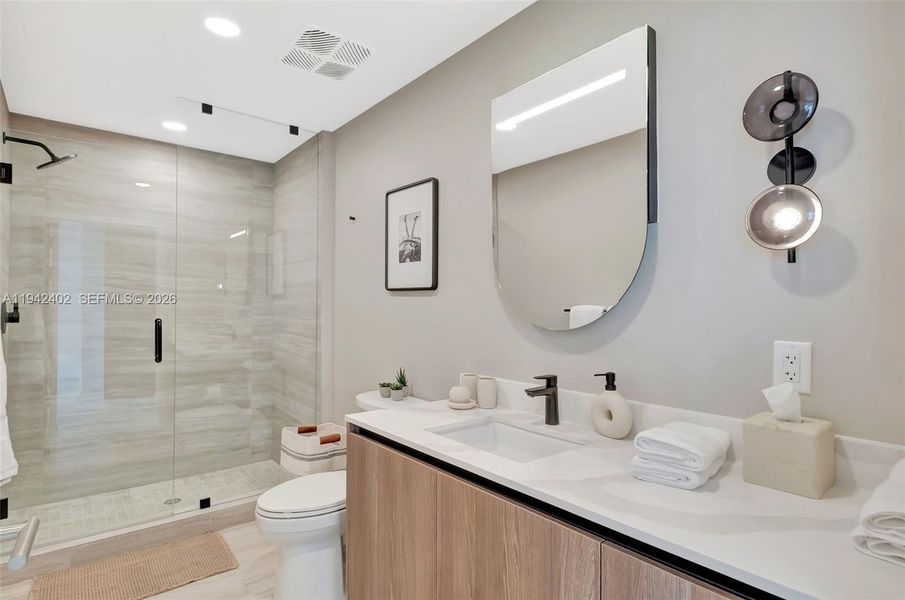 Furnished interior view inside a new home in , Miami Beach (Image 11).