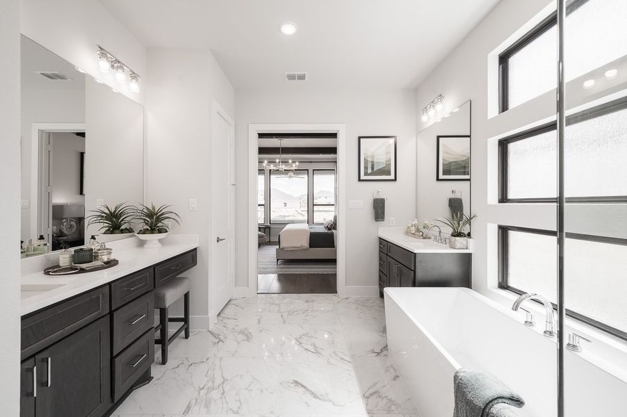 Furnished interior view inside a new home in Harvest Green 75′, Richmond (Image 17).