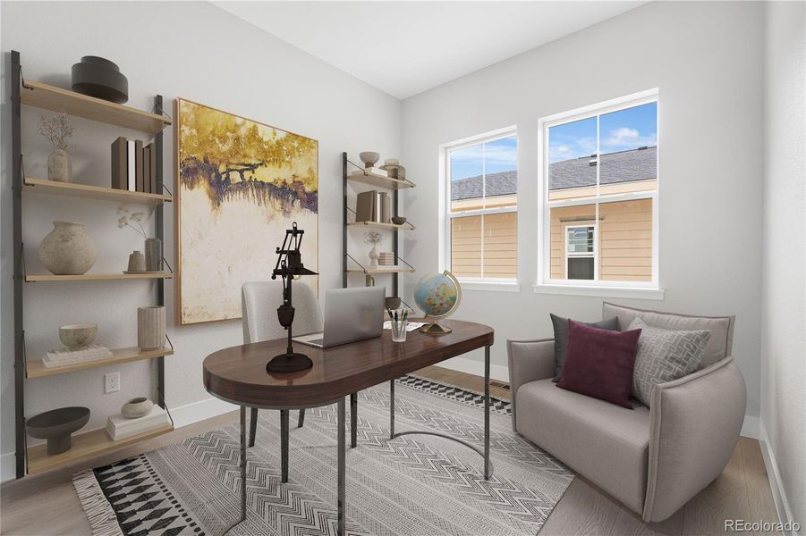 Furnished interior view inside a new home in Retreat at The Canyons, Castle Pines (Image 18).