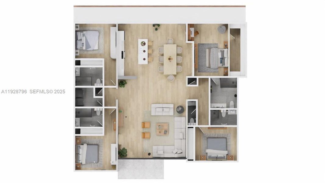 2D floor plan layout of this home in , Miami Shores, FL (Image 3). 2D floor plan layout of this home in , Miami Shores, FL (Image 3).