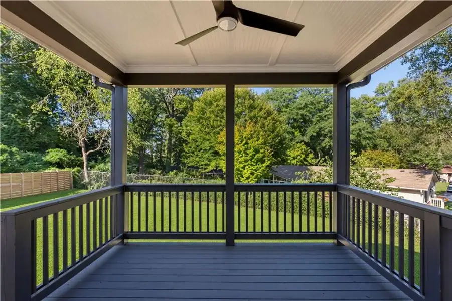 Exterior details and patio area of a home in , Atlanta (Image 28).