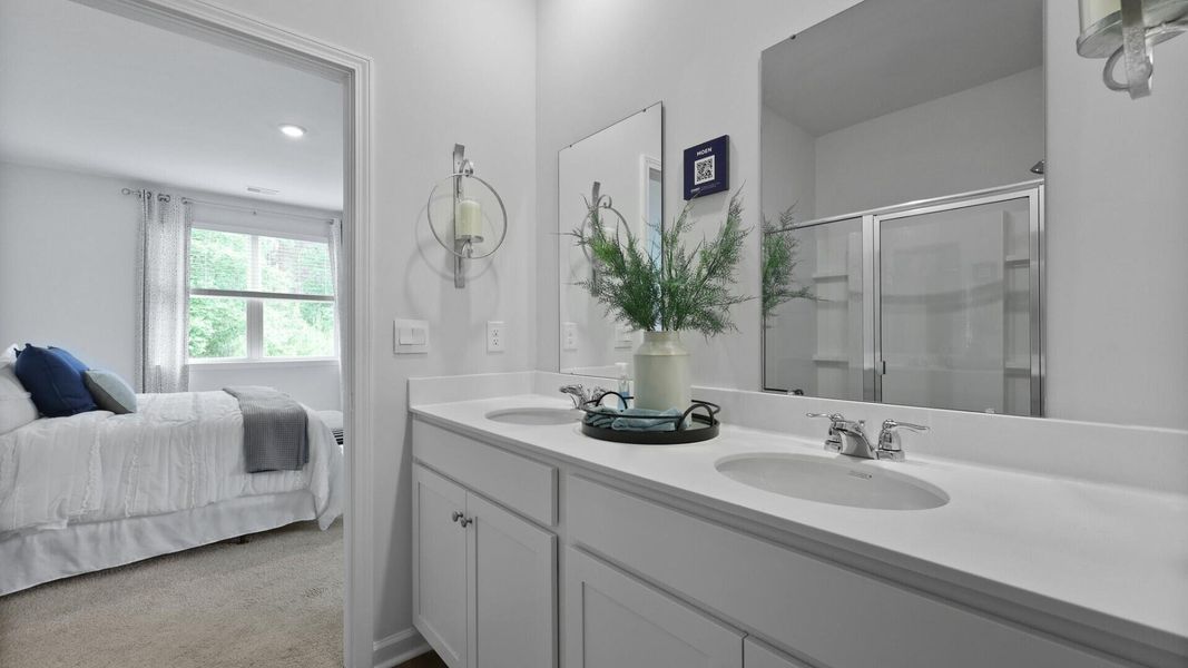 Furnished interior view inside a new home in Pine Hills at Cane Bay, Summerville (Image 17). Furnished interior view inside a new home in Pine Hills at Cane Bay, Summerville (Image 17).